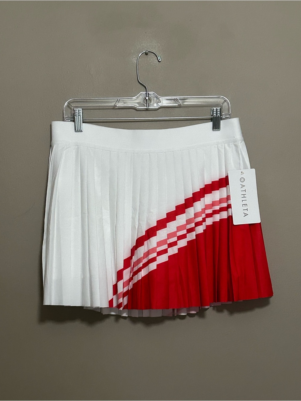 Athleta Womens Match Point Colorblock Skort Red White Large